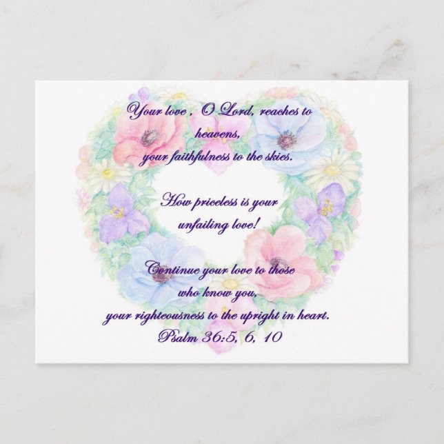 Psalm und Blume Postkarte (Vorderseite)