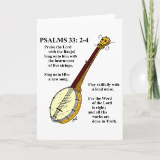 PSALME 33: Paise der Lord mit dem Banjo Karte