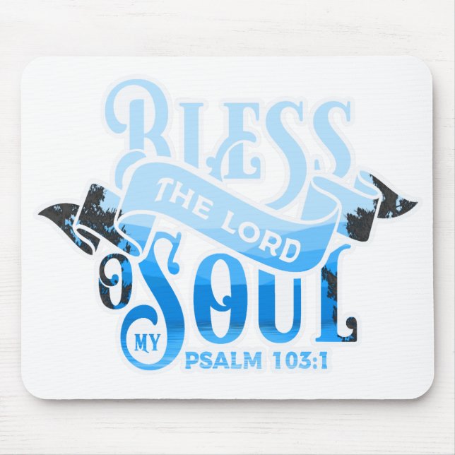 Psalmen 103 Christliches Design Mousepad (Vorne)