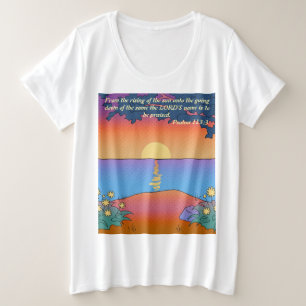 Psalmen 113:3 Christlicher T - Shirt für Frauen mi