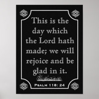 Psalmen 118: 24 — Art Print Poster