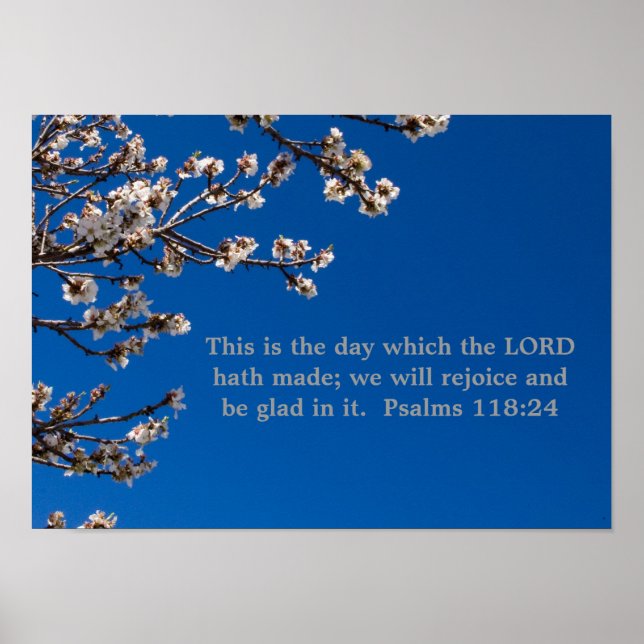 Psalmen 118:24 Poster (Vorne)