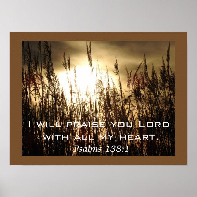 Psalmen 138:1 _ Poster Art (Vorne)