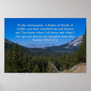 Psalmen 139:1 und 2 Plakat