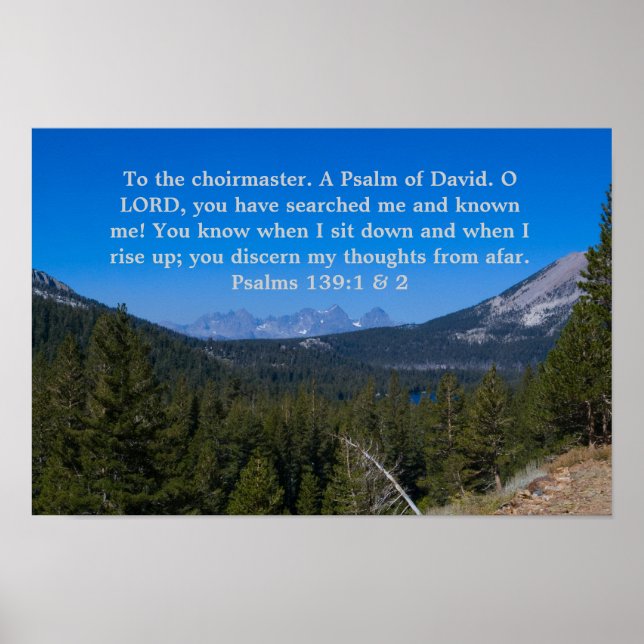 Psalmen 139:1 und 2 Plakat (Vorne)