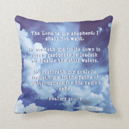 Psalmen 23:1-3 Der Herr ist mein Hirtenwolkenpilz Kissen