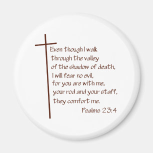 Psalmen 23:4 magnet