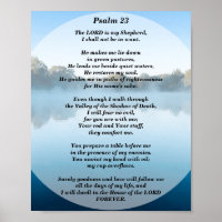 Psalmen 23 Der Herr ist mein Schäferposter