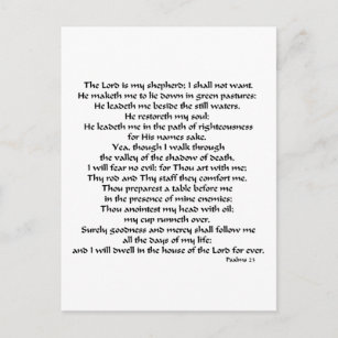 Psalmen 23 postkarte