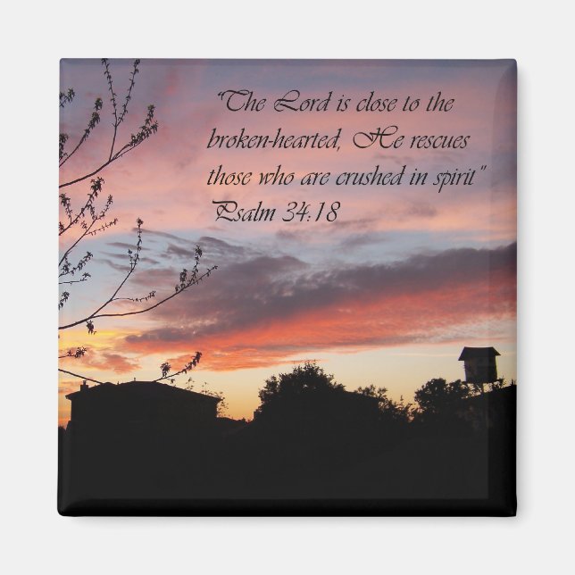 Psalmen 24:18 Psalm des Kühlschrankmagnets für Erm Magnet (Vorne)