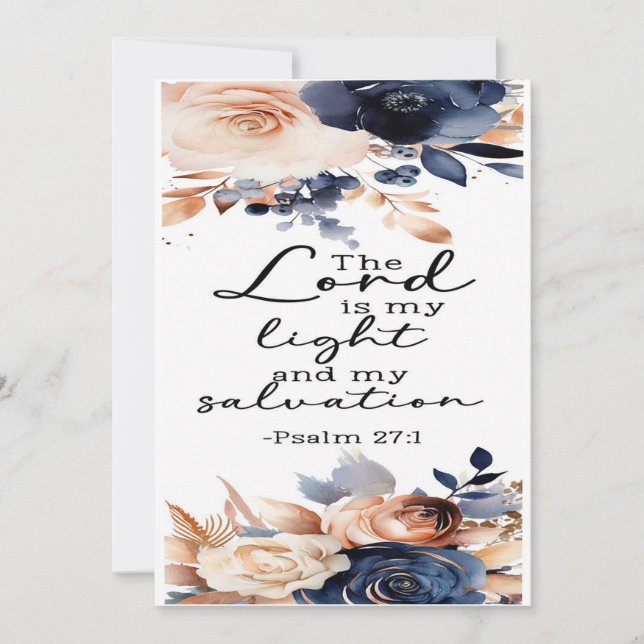 Psalmen 27:1 Ermutigungskarte Dankeskarte (Vorderseite)