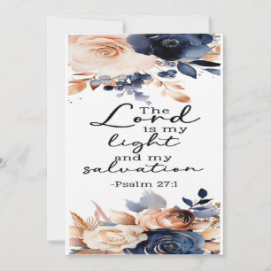 Psalmen 27:1 Ermutigungskarte Dankeskarte