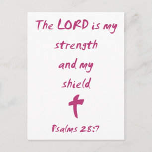 Psalmen 28: Der Herr ist meine Stärke und Schild Postkarte