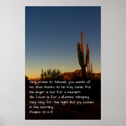 Psalmen 30:4-5 poster