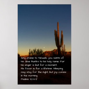 Psalmen 30:4-5 poster