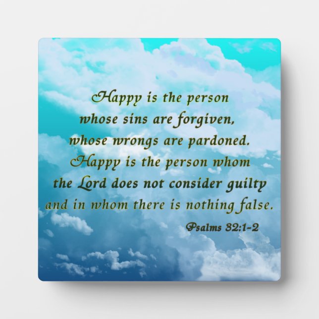 Psalmen 32:1-2 fotoplatte (Vorderseite)