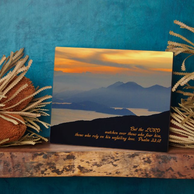 Psalmen 33:18 Inspiration Fotoplatte (Seite)