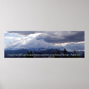 Psalmen 34:4 Panorama Poster