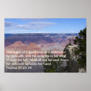Psalmen 37:23-24 Poster