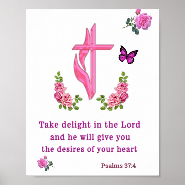 Psalmen 37:4 poster (Vorne)