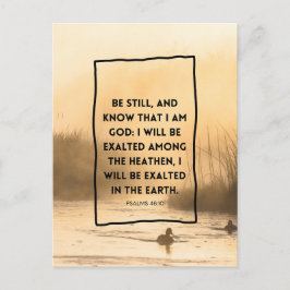 Psalmen 46:10 KJV Sei Still Christliche Bibelvers Postkarte