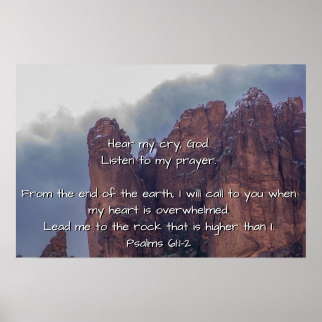 Psalmen 61:1-2 poster (Vorne)