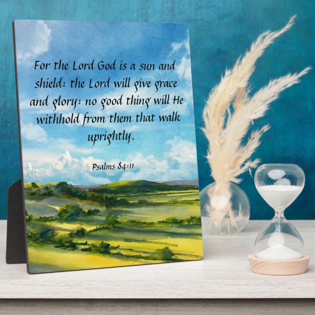 Psalmen 84:11 Plaque Fotoplatte (Seite)