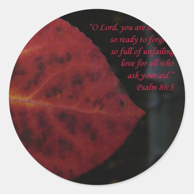 Psalmen 86:3 runder aufkleber (Vorderseite)