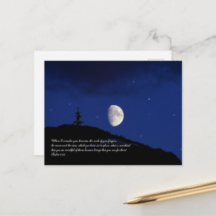 Psalmen 8:3,4 Schrift Inspiration Postkarte