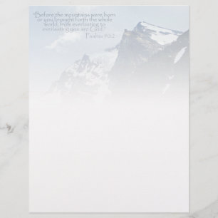 Psalmen 90:2 Felsgebirge Inspiration Briefbogen