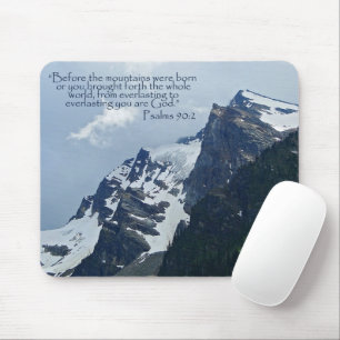 Psalmen 90:2 Rocky Mountains Inspiration Mousepad
