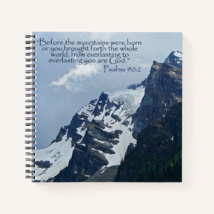 Psalmen 90:2 Rocky Mountains Inspiration Notizbuch