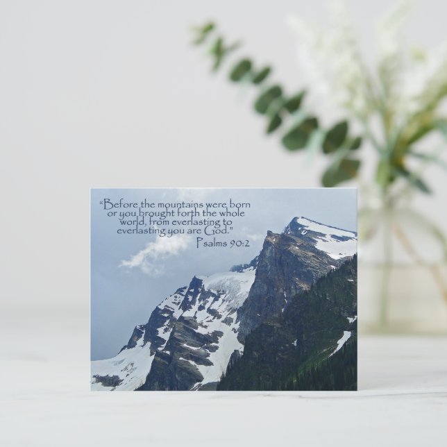 Psalmen 90:2 Rocky Mountains Inspiration Postkarte (Stehend Vorderseite)