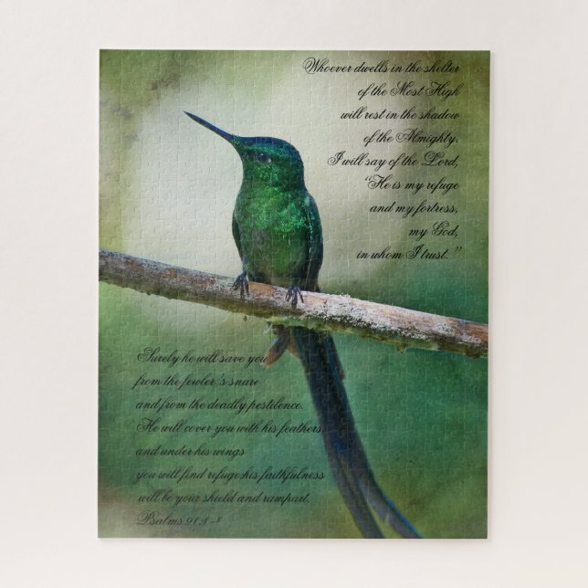 Psalmen 91:1=4 Inspiration Puzzle (Vertikal)