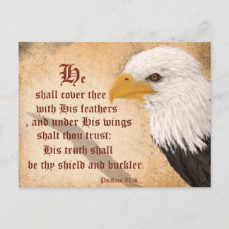 Psalmen 91:4 postkarte