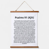 Psalmen 91 (KJV). Zitat zur Schrift. Schwarz und W