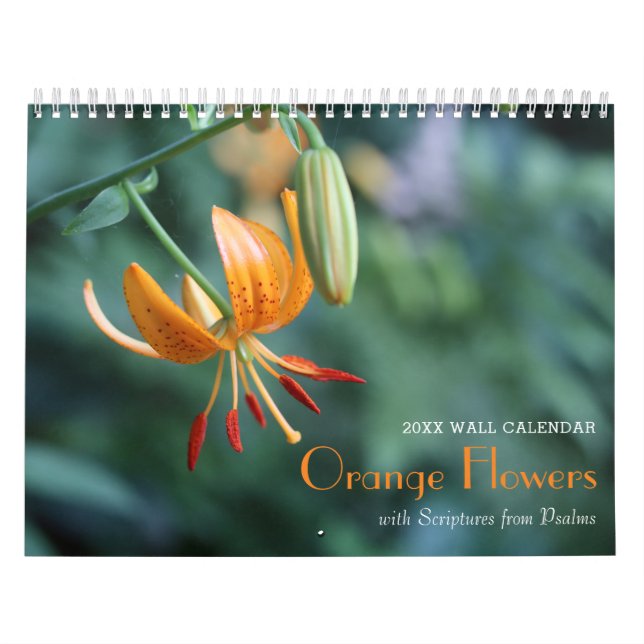 Psalmen und Orange-Blume-Kalender Kalender (Titelbild)