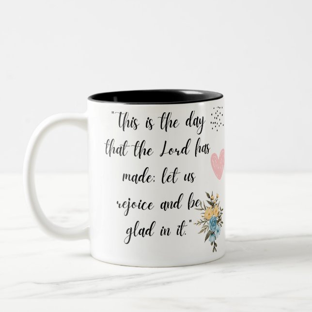 PSALMS 118:24 ZWEIFARBIGE TASSE (Links)