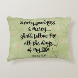 Psalms 23, Gewiss, Güte und Gnade Bibel Verse Zierkissen
