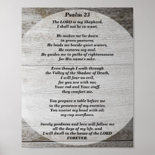 Psalms 23 The Lord is my Shepherd Poster