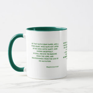 Psalms 24:4-5 KJV Bibelverse Zweittonne-Tasse Tasse