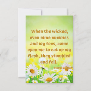 Psalms 27:2 KJV Bibelschrift Pic Begrüßung Karte