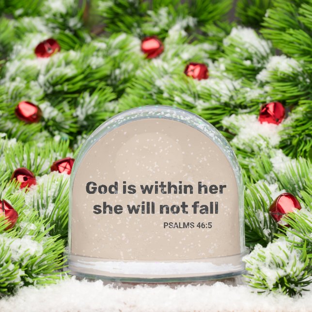 Psalms 46:5 God is within her bible verse Schneekugeln (Weihnachten)
