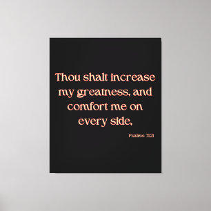 Psalms 71:21 Bibel Verse KJV Mauer Kunst Leinwanddruck