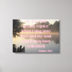 Psalms 71:23 Bibelverse KJV Mauer Kunst Leinwanddruck