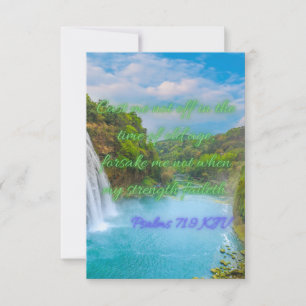 Psalms 71:9 KJV Bible Verse Pic Flat Grußkarte Karte