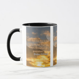 Psalms 72:5 KJV Bible Verse Pic Zwei-Tonen-Tasse Tasse