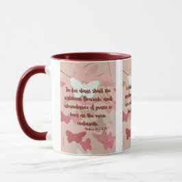 Psalms 72:7 KJV Bible Verse Pic Zwei-Tonen-Tasse Tasse