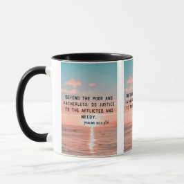 Psalms 82:3 KJV Bible Verse Pic Zwei-Tone-Tasse Tasse
