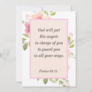 Psalms 91:11 Bibelverse über Schutzkarte Feiertagskarte